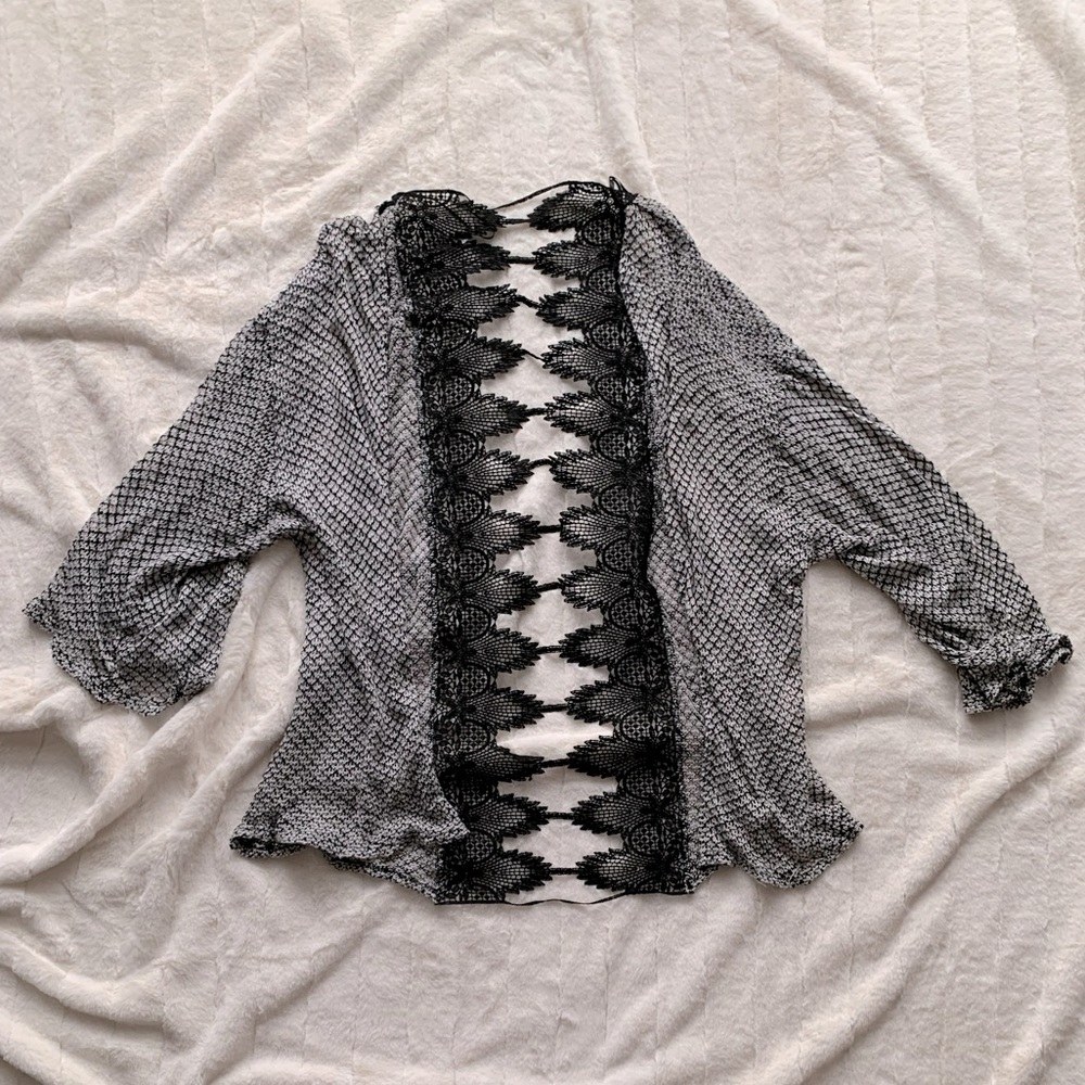 Vintage Havana Oversized Open Back Cardigan